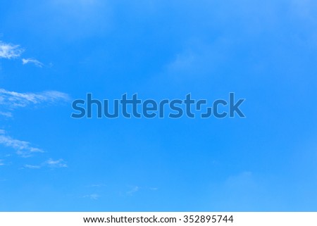 clear blue sky and cloud in summertime, nature background