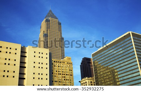 Skyscrapers in Cleveland, Ohio.