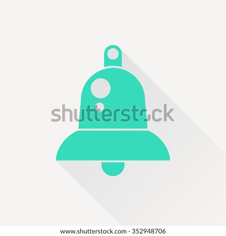 Vector christmas icon. New year illustration. Christmas bell