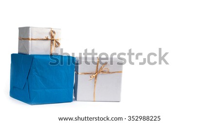 Gift boxes isolated on white background