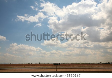 Open Field and one way sign