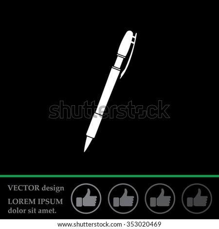 Vector ballpoint pen icon
