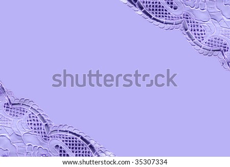 Purple background with lacey corners