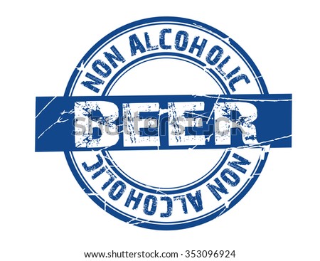 vector circle stamp "non alcoholic beer"