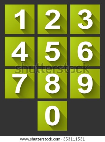 Numbers in green