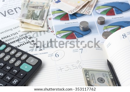 concept to look for the best stock market investment Through Calculations and Histograms Royalty-Free Stock Photo #353117762