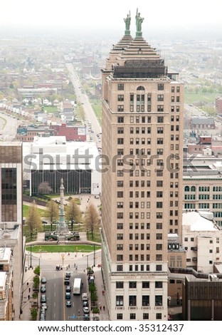 Buffalo skyline from city hall