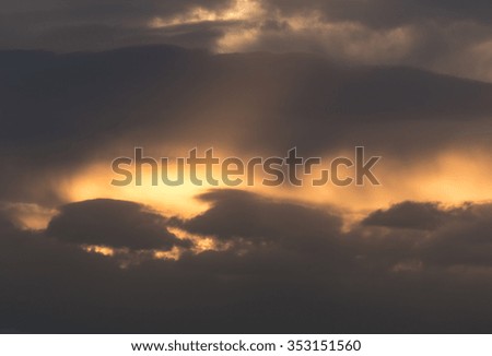 beautiful sky with clouds at dawn