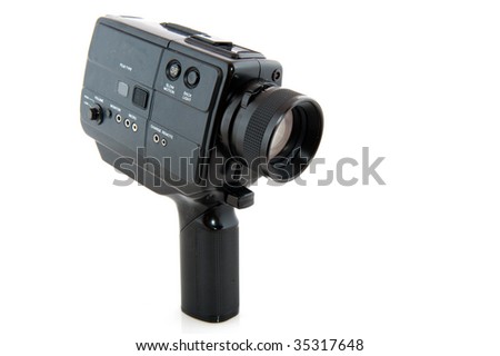 analogue black old movie camera for celluloid