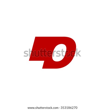 LO negative space letter logo red