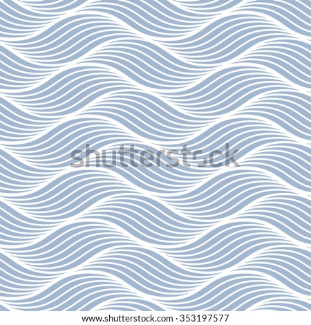 The geometric wave pattern. Seamless vector background.Gray and white texture.
