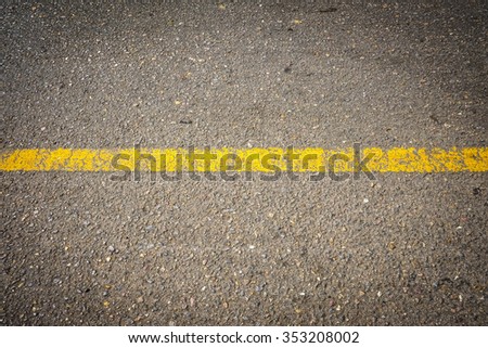 yellow line on the road