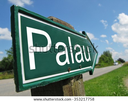 Paulu signpost along a rural road