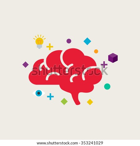 Brain training vector illustration