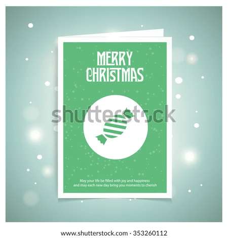 Christmas Sweets Candy. Christmas book cover or flyer template, vector background