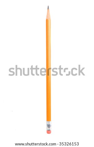 Very Nice Image of a orange pencil isolated on white
