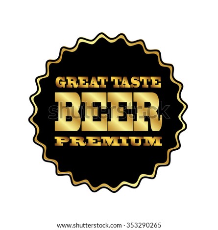 vector black stamp "gold beer"