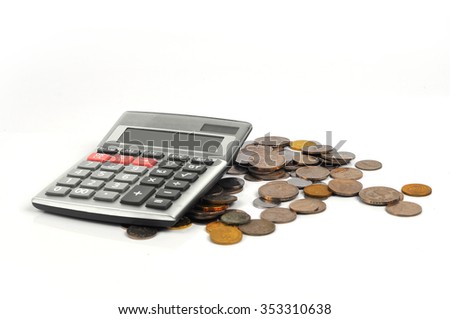 Coins and calculator