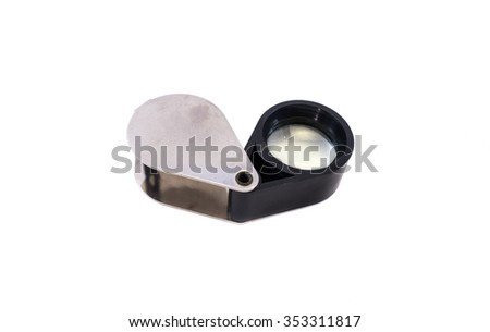 Pocket magnifier isolated in white