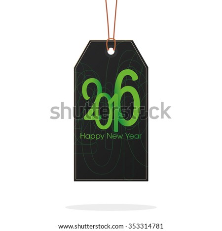 Isolated label with text on a white background for new year celebrations