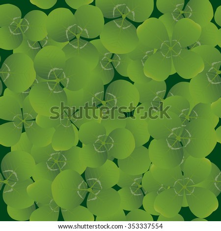 Seamless pattern with clovers, background for St. Patrick's day