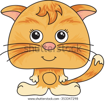 Cartoon cat. Vector illustration