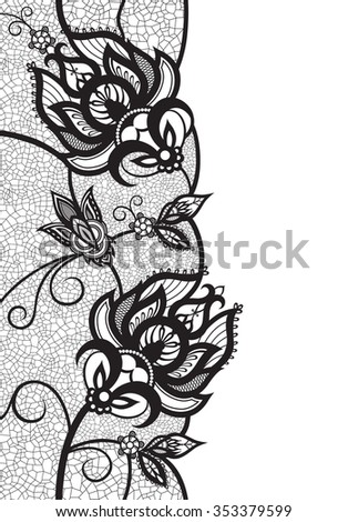 Abstract silhouettes invented decorative flowers and leaves. It may be for decoration backgrounds or other kinds of design