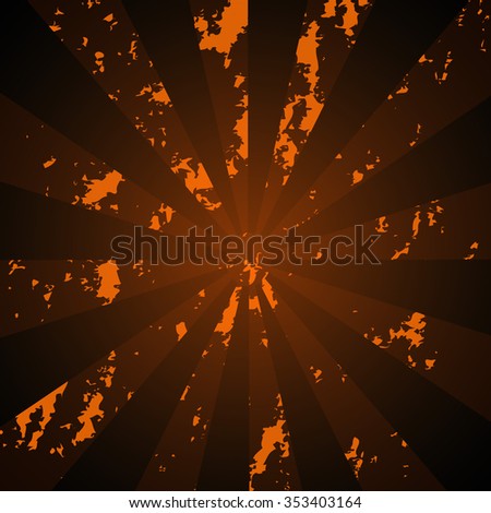 bright color background (the shining phosphoric beams on a black background).Vector illustration EPS10 Color:orange