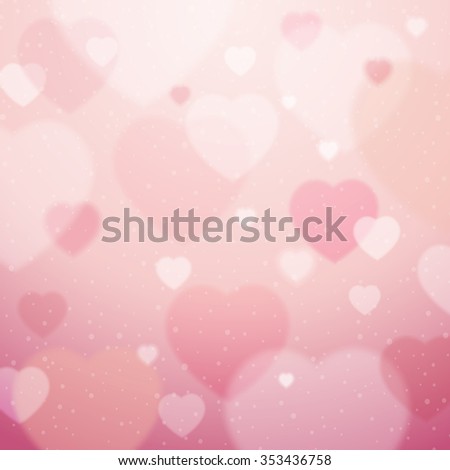 pink background with  valentine hearts,  vector illustration