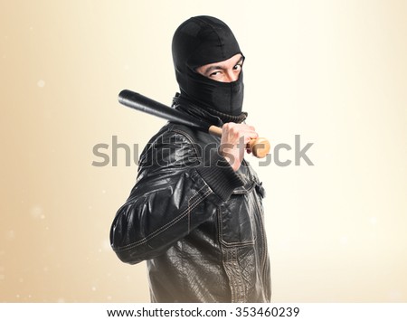 Robber playing baseball