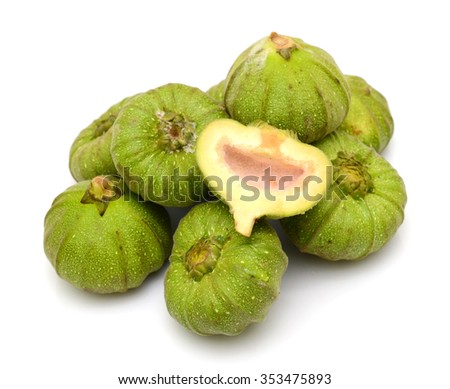 Fresh ficus auriculata fruits isolated on white background