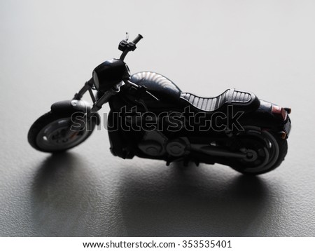 Shooting motorbike model on a white background