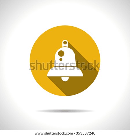 Vector christmas icon. New year illustration. Christmas bell