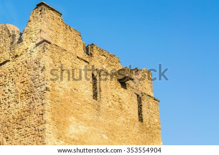Burgaltendorf, ruins of castle Altendorf in Essen, Ruhr area, North Rhine-Westphalia, Germany.