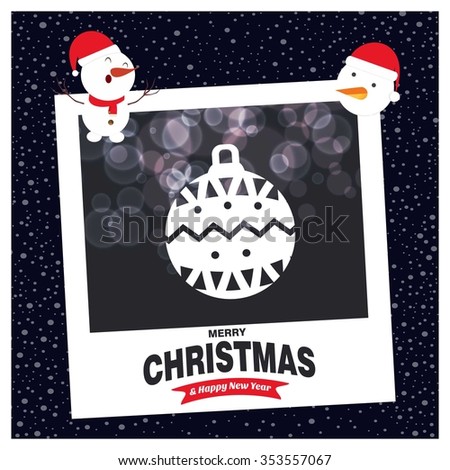 hristmas Ball Ornaments card Design