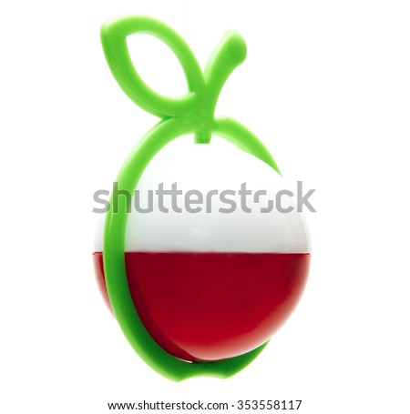 Three christmas apples, isolated on white background