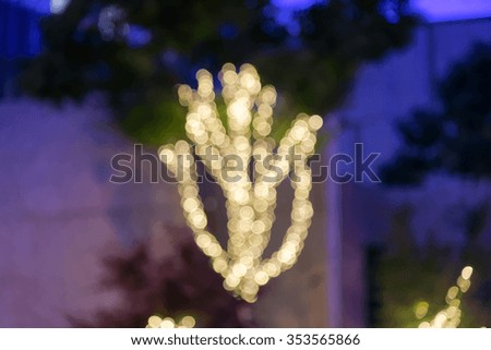 Unfocused photo of lights on trees