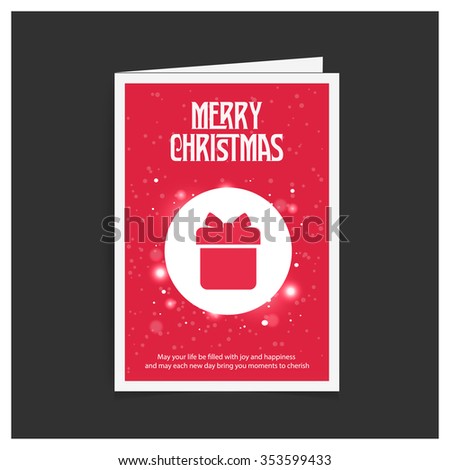 Merry Christmas celebration typography with gift box