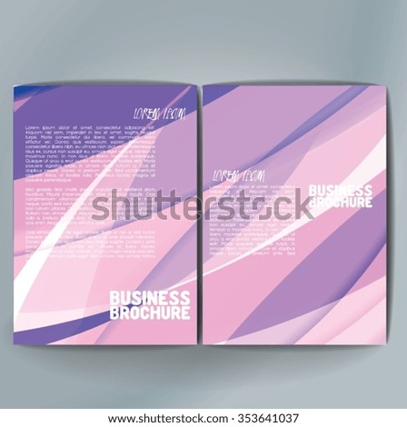 Vector brochure template design, A4 size with colorful wavy polygonal pattern. Professional business flyer template or corporate banner design, can be use for publishing, print and presentation. 