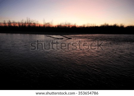 Sunset Over Lake "Prut"