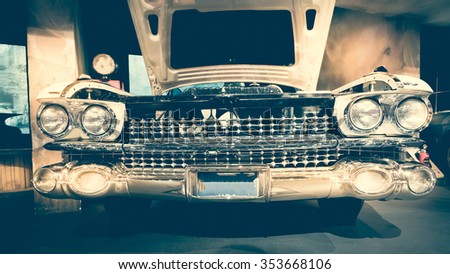 Headlight lamp vintage classic car - vintage effect style pictures