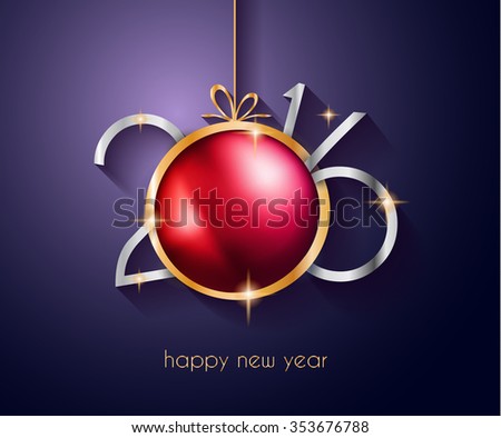 Awesome 2016 happy new year background for your festive greeting's card and seasonal printed material
