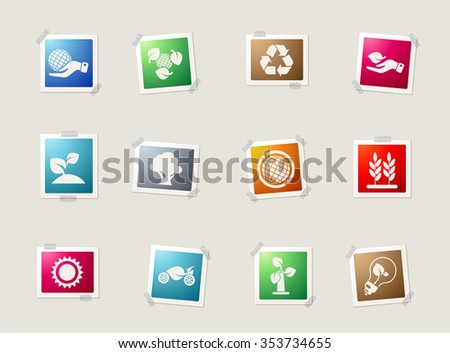 Ecology card icons for web