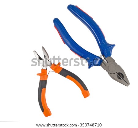 the hand tools isolated on white background