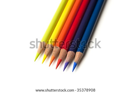 Color Pencils in Row