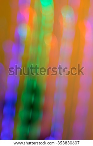 Abstract blurred background of Christmas lights and garlands. motion blurr