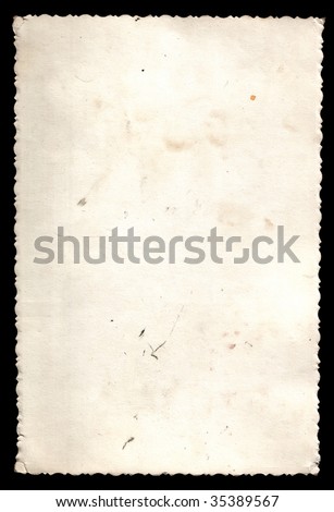 Old photos with a border isolated on a black background