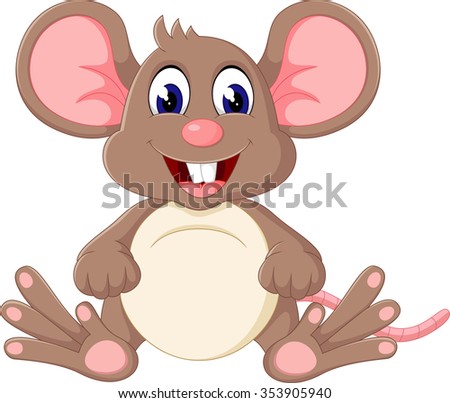 Cute baby mouse cartoon