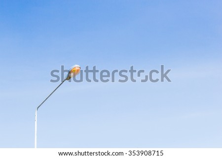 Street lamp with sky background