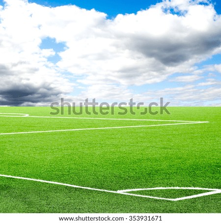 football field against the sky